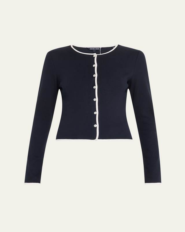 Wilmer Contrast Trim Cardigan